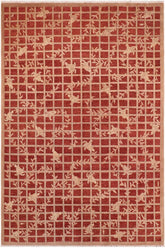 handmade Transitional Kafkaz Red Lt. Tan Hand Knotted RECTANGLE 100% WOOL area rug 8 x 10